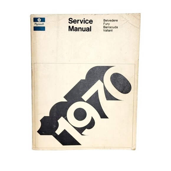 Vintage 1970 Service Manual Book Plymouth Belvedere Fury Barracuda Valia… - Picture 1 of 6
